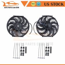 12 Inch Universal Radiator Ac Condenser Electric Plastic Black Cooling Fan 12v