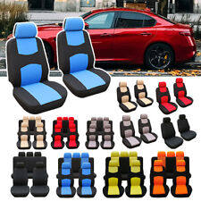 Car Seat Covers Front Rear Cushion Cover Back 5 Head Rest Protector Full Set