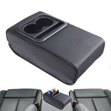 Universal Car Armrest Lid Cover Center Console Storage With Double Cup Holder