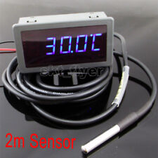 Blue Led Digital Thermometer Car Water Temp Meter Gauges Fc 2m Ds18b20 Sensor