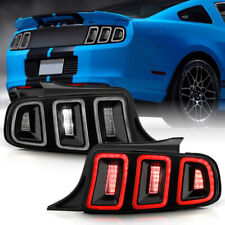 All-black Look Full Led Tail Lights Lamps Housing Pair For 10-14 Ford Mustang