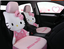 1 Set New Hello Kitty Bow Cute Universal Car Seat Cover Cushion Ice Silk Pink 09