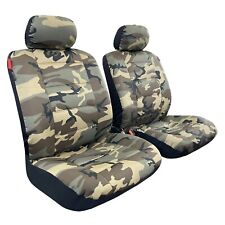 For Chevrolet Suburban Car Truck Suv Front Seat Covers Beige Camo Cotton Canvas