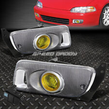 For 92-95 Honda Civic 2dr3dr Amber Lens Bumper Fog Light Lamps Wbezel Switch