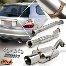 For 02-05 Honda Civic Si Ep3 K20a 4 Rolled Muffler Tip S.s Catback Exhaust Pipe
