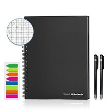 A4 Wet Erasable Reusable Smart Writing Notebook Black Waterproof Paper Auto-scan