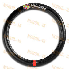 15 Diameter Car Steering Wheel Cover Carbon Fiber Style Look For All Cadillac