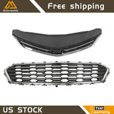 For 2016-2018 Chevrolet Cruze Sedan Front Upper And Lower Grille Grill Set 2pcs