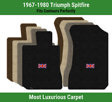 Lloyd Luxe Front Row Carpet Mats For 67-80 Triumph Spitfire Wbritish Flag Logo