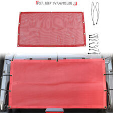 Red Rear Trunk Insulation Mesh Soft Top Cover Bikini For Jeep Wrangler Tj Jk Jl