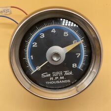 Vintage Sun Super Tach 8000 Rpm Tachometer Hot Rod Racing Tach Sst Electric