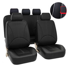 9pc Universal Pu Leather Car Seat Cover Accessories Protector Full Set 5-sits Us