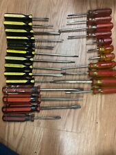 Stanley Screwdriver Lot Of 25 Handyman Thrifty Made-in-usa Vintage