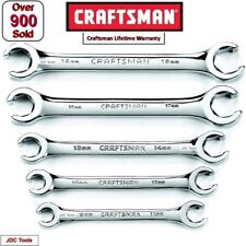 Craftsman 5 Pc Metric Mm Flare Line Nut Wrench Set 9mm To 18mm
