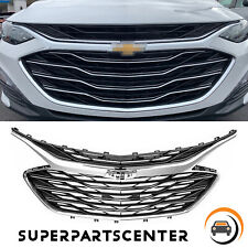 3 Pcs Chrome Front Grille Upper Lower Grill For Chevrolet Malibu 2019 2020-2023