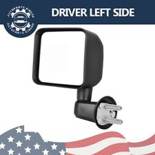Left Driver Side Door Mirror For 2007-2017 Jeep Wrangler Manual Folding Black