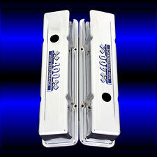 Valve Covers For Small Block Chevy 400 Engines Chrome With 400 Blue Emblems Tall