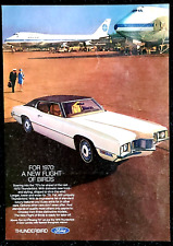White 2-door Ford Thunderbird Landau 1970 Vintage Print Ad
