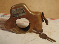 1920s Vintage Simplex Theftproof Automobile Steering Wheel Column Lock Original