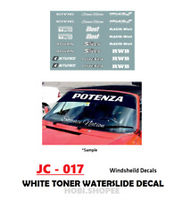 Jc-9017 White Toner Waterslide Decals Windsheild For Custom 164 Hot Wheels