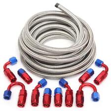 20ft An-6 -6an An6 38 Fitting Stainless Steel Braided Oil Fuel Hose Line Kits
