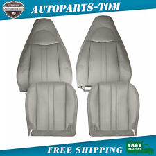 For 03-14 Chevy Express 1500 2500 Van Driver Passenger Leather Seat Cover Gray