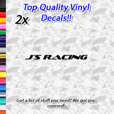 Js Racing Emblem Decals Turbo Jdm Drift Racing 2pc 6 Stickers