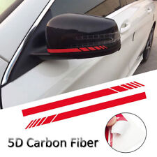 Car Accessories Rearview Mirror Carbon Fiber 5d Sticker Vinyl Stripe Decal Pair