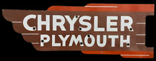 Chrysler Plymouth Neon Gas Oil Porcelain Enamel Sign 48 Inches