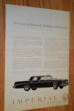 1963 Chrysler Imperial Crown Original Vintage Advertisement Print Ad-63