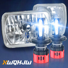 Pair For 1976-1986 Ford F150 F 150 Pickup 7x6 5x7 Led Headlights Hilo Beam Drl