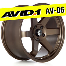 Avid.1 Av-06 18x9.5 Matte Bronze 5x114.3 24 Wheel Jdm Te37 Concave Fits 350z