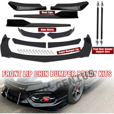 For Honda Civic Sedan Front Rear Bumper Lip Spoiler Splitter Body Kit Side Skirt