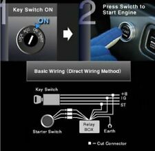 Universal For Car Engine Start Push Button Switch Ignition Starter Kit Blue 12v