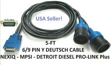 5ft 69 Pin Y Deutsch Cable For Nexiq Mpsi Detroit Diesel Pro-link Plus 108004