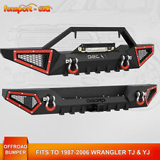 Textured Front Rear Bumper For 1987-2006 Jeep Wrangler Yj Tj Unlimited