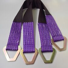 Set Of 2 - 2x24 Axle Straps Tie Downs - Purple 3335lbs Workng Load Limit