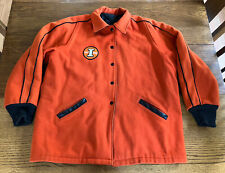 Vintage 60s 70s Isky Racing Cam Father Ed Iskenderian Racing Club Jacket Orange