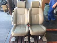 2013-2016 Nissan Pathfinder Tan Leather Front Row Bucket Seats Driver 13 14 15