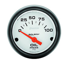 Auto Meter Phantom Electric Oil Pressure Press Gauge 2-116 In. 0-100 Psi 52mm