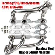 For 1996-01 Chevys10blazersonoma 4.3 V6 Stainless Ss Header Exhaust Manifold