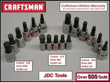 Craftsman 17 Pc Sae Metric Mm Allen Hex Key Socket Wrench Set 6 10 12 15 16