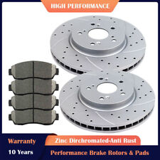296mm Front Drilled Rotors Discs Brake Pads Kits For Honda Cr-v Crosstour Awd