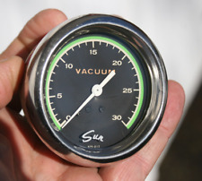 Sun Vintage 2 58 Greenline Green Line Vacuum Gauge W Glass Lens - Gvc54