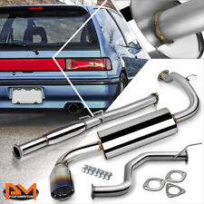 For 88-91 Honda Civic Si 3-dr Hatchback 4.5 Burnt Tip Muffler Catback Exhaust
