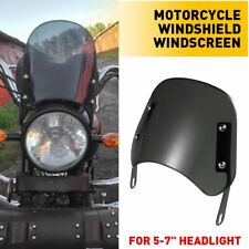Motorcycle Windshield Front Flyscreen Universal Windscreen Wmount Bracket 5-7