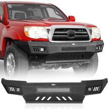 Offroad Front Steel Bumper W Skid Plate Led Lights Fit 2005-2011 Toyota Tacoma