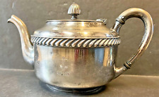 Vintage Usn Navy Soldered Silver Teapot Coffee Pot Fouled Anchor Rope
