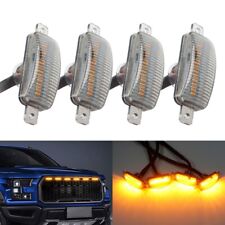 4xled Amber Grille Mark Light For Chevy Colorado Silverado Ford Raptor Svt Style