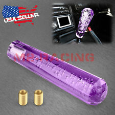 Shift Knob Stick Purple Crystal Transparent Bubble Manual Gear Shifter 20cm Long